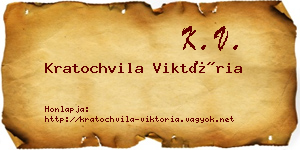 Kratochvila Viktória névjegykártya